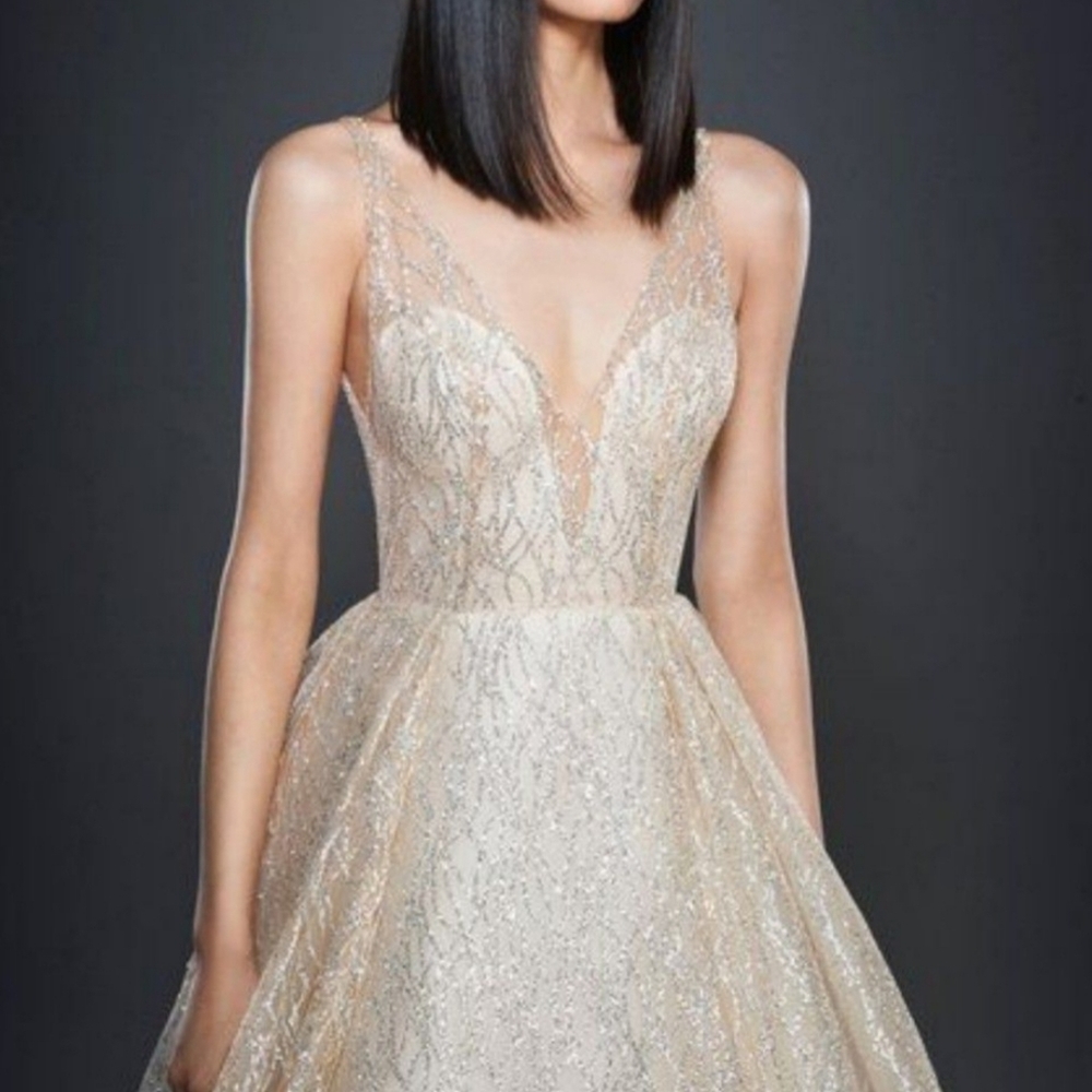 Lazaro Champagne Ball Gown